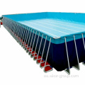 Piscina personalizada de fábrica de venta de fábrica de fábrica de fábrica de fábrica sencillo de metal rectangular sobre la familia de la familia al aire libre